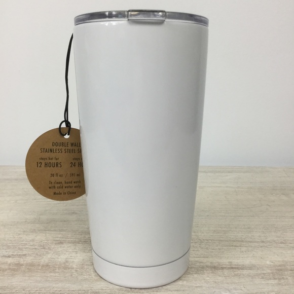 RAE DUNN Double Wall Stainless Steel Sipper Mug - Picture 2 of 4